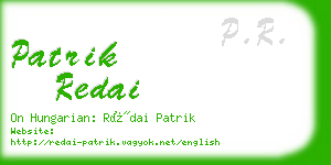 patrik redai business card